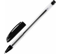 Ручка 12 шт в упаковке BRAUBERG шариковая масляная Rite-Oil ЧЕРНАЯ корпус прозрачный 07мм линия 035мм 142147