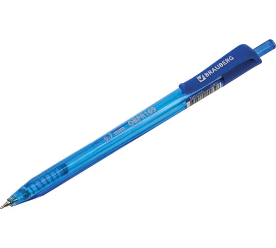 Ручка 12 шт в упаковке BRAUBERG шариковая масляная автомат. Extra Glide R Tone СИНЯЯ 07мм линия 035мм  142934