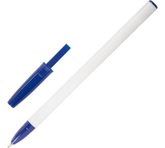 Ручка 48 шт в упаковке BRAUBERG шариковая масляная Stick Medium СИНЯЯ узел 1мм линия 05мм  143419