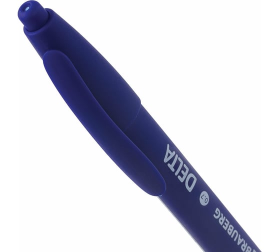Ручка 12 шт в упаковке BRAUBERG шариковая масляная автомат. "Delta" СИНЯЯ soft-touch 07мм линия 05 мм  143339
