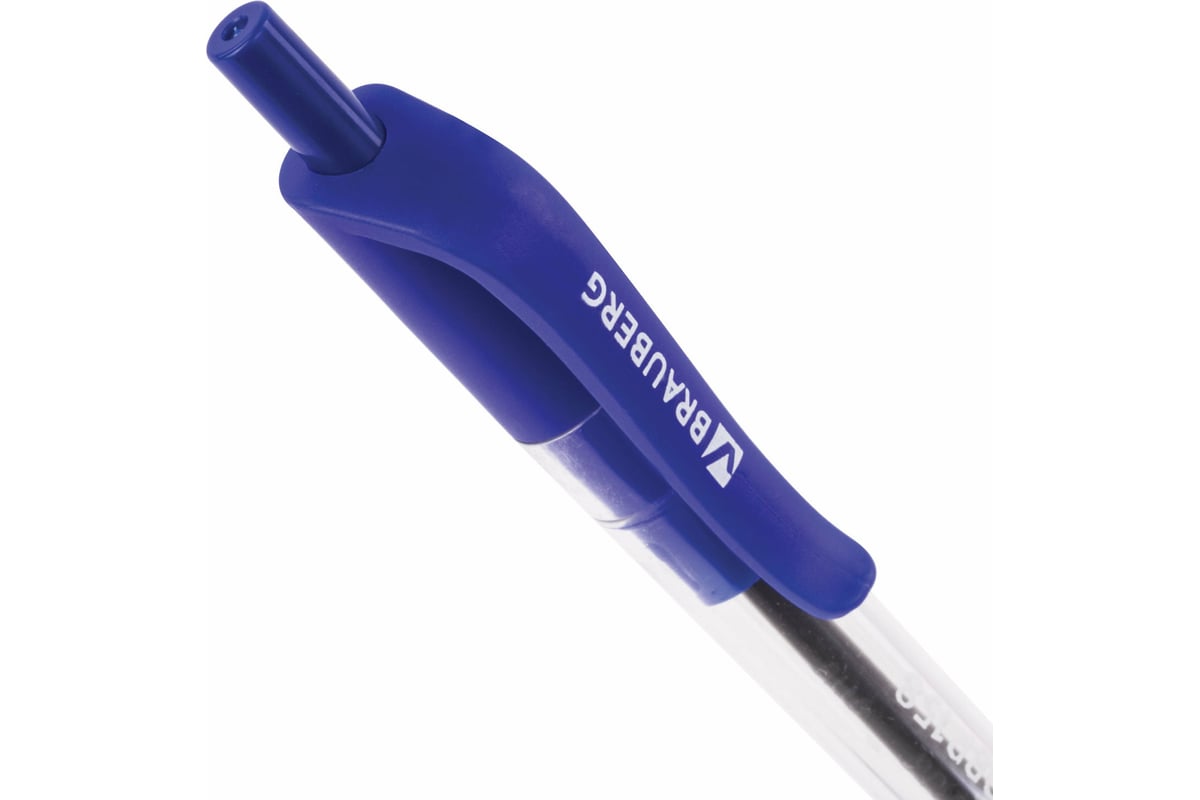 Ручка 12 шт в упаковке BRAUBERG шариковая масляная автомат. с грипом ...