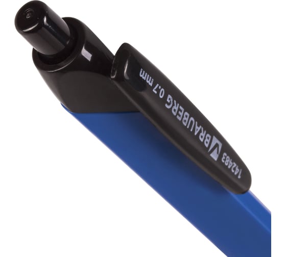 Ручка 12 шт в упаковке BRAUBERG шариковая масляная автомат. с грипом Booster СИНЯЯ трехгранная узел 07мм  142483