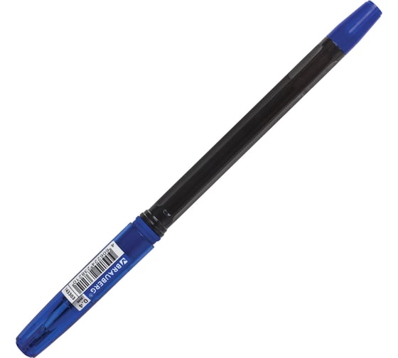Ручка BRAUBERG шариковая масляная с грипом i-Rite GT PRO синяя корпус тонир. черный 0,4 мм 143303