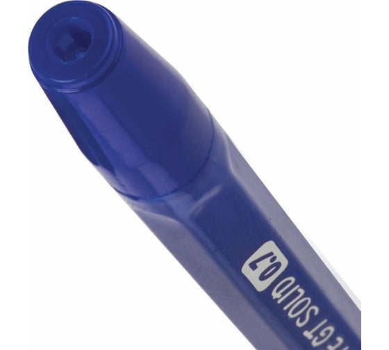Ручка BRAUBERG шариковая масляная с грипом i-Rite GT Solid СИНЯЯ корпус синий, узел 0,7 мм 143305