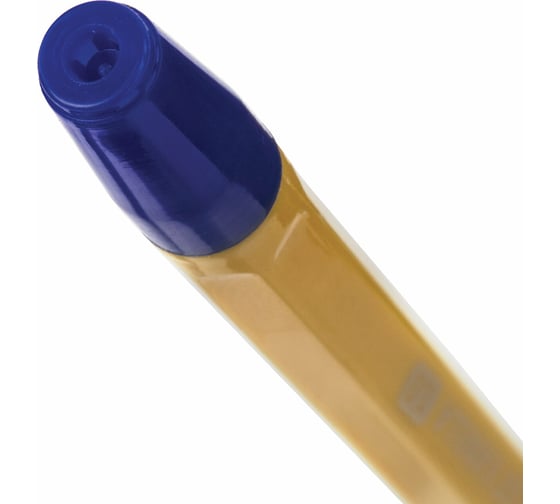 Ручка 12 шт в упаковке BRAUBERG шариковая масляная с грипом "i-Rite GT Vanilla" СИНЯЯ корпус кремовый 1мм  143304