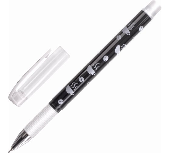 Ручка 12 шт в упаковке BRAUBERG шариковая масляная с грипом BLACKWHITE Coffee СИНЯЯ 07мм линия 035мм  142957