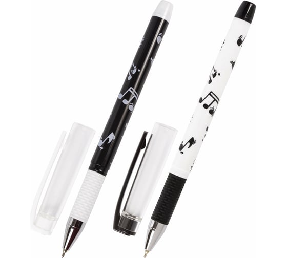 Ручка 12 шт в упаковке BRAUBERG шариковая масляная с грипом BLACKWHITE Melody СИНЯЯ 07мм линия 035мм  142658