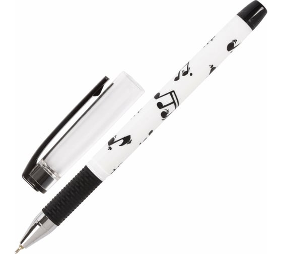 Ручка 12 шт в упаковке BRAUBERG шариковая масляная с грипом BLACKWHITE Melody СИНЯЯ 07мм линия 035мм  142658