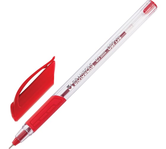 Ручка BRAUBERG шариковая масляная с грипом Extra Glide GT КРАСНАЯ трехгр 0,7 мм, линия 0,35 мм 12 шт 142920 1