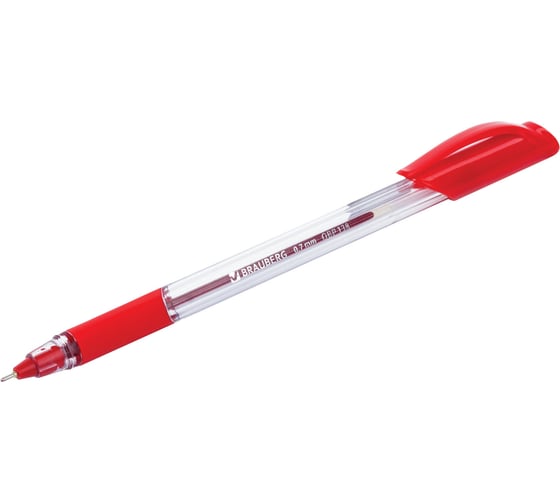 Ручка BRAUBERG шариковая масляная с грипом Extra Glide GT КРАСНАЯ трехгр 0,7 мм, линия 0,35 мм 12 шт 142920