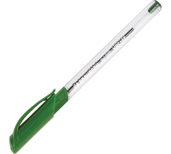 Ручка BRAUBERG шариковая масляная с грипом Extra Glide GT ЗЕЛЕНАЯ трехгр 0, 7 мм, линия 0,35 мм 12 шт 142921