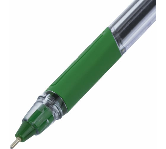 Ручка BRAUBERG шариковая масляная с грипом Extra Glide GT ЗЕЛЕНАЯ трехгр 0, 7 мм, линия 0,35 мм 12 шт 142921