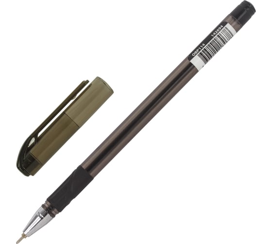 Ручка 12 шт в упаковке BRAUBERG шариковая масляная с грипом Max-Oil Tone ЧЕРНАЯ узел 07мм линия 035мм  142694