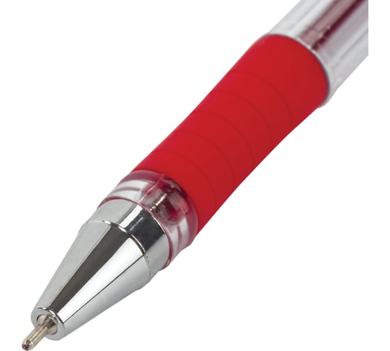 Ручка BRAUBERG шариковая масляная с грипом Model-XL ORIGINAL красная, узел 0.7 мм, линия 0.35 мм 143244