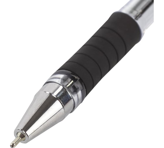 Ручка 12 шт в упаковке BRAUBERG шариковая масляная с грипом Model-XL ORIGINAL ЧЕРНАЯузел 07ммлиния 035мм  143243