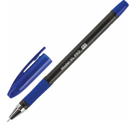 Ручка 12 шт в упаковке BRAUBERG шариковая масляная с грипом Model-XL PRO СИНЯЯ узел 05 мм линия 025 мм 143249