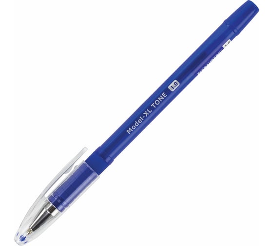 Ручка 12 шт в упаковке BRAUBERG шариковая масляная с грипом Model-XL TONE СИНЯЯ узел 10 мм линия 05 мм  143248