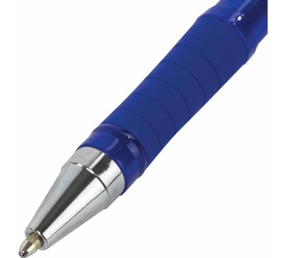Ручка 12 шт в упаковке BRAUBERG шариковая масляная с грипом Model-XL TONE СИНЯЯ узел 10 мм линия 05 мм  143248