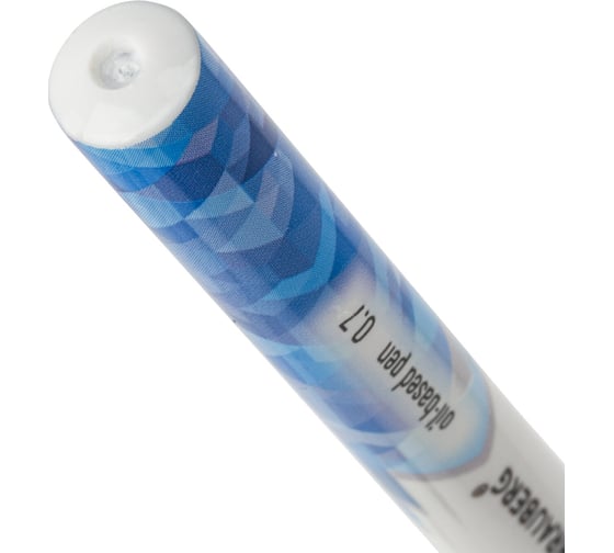 Ручка 12 шт в упаковке BRAUBERG шариковая масляная с грипом Roll-X СИНЯЯ корпус белый с печатью узел 07мм  143008