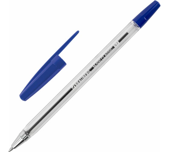 Шариковые ручки BRAUBERG M-500 набор 10 шт, синие, узел 0.7 мм, линия 0.35 мм 143454