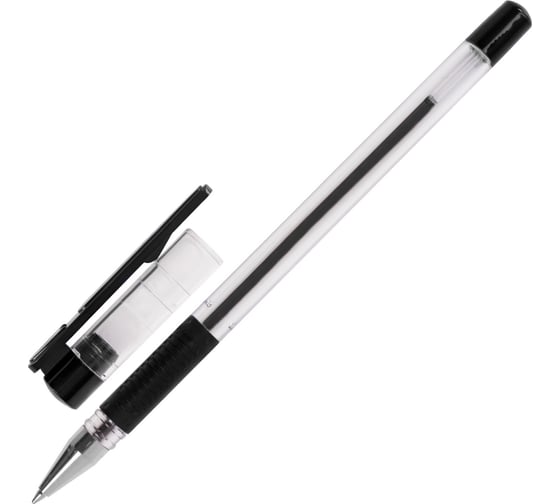 Ручка 50 шт в упаковке BRAUBERG шариковая с грипом X-Writer ЧЕРНАЯ пишущий узел 07мм линия письма 035мм  142404