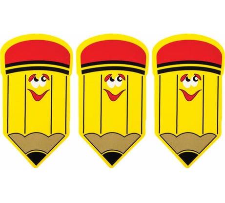 Магнитные стиратели для магнитно-маркерной доски ЮНЛАНДИЯ Карандаш, 55х100 мм, комплект 3 шт 237508