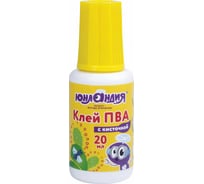Клей ПВА 10 шт в упаковке ЮНЛАНДИЯ с кисточкой 20 г 228420