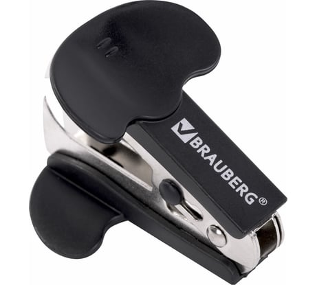 Антистеплер для скоб № 10 и № 24/6 BRAUBERG Classic с фиксатором черный 222547
