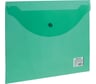 Папка-конверт 15 шт в упаковке BRAUBERG с кнопкой  А4 до 100 л прозрачная зеленая 015 мм  221635