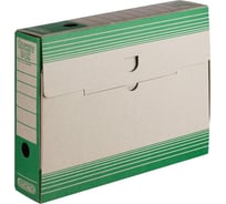 Архивный короб 25 шт в упаковке Attache 75 мм переплетный картон зеленый 390818