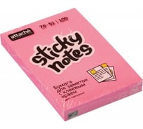 Блок-кубик 12 шт в упаковке Attache Selection с клеевым краем 76х51 неон пурпурный 100 листов 383710