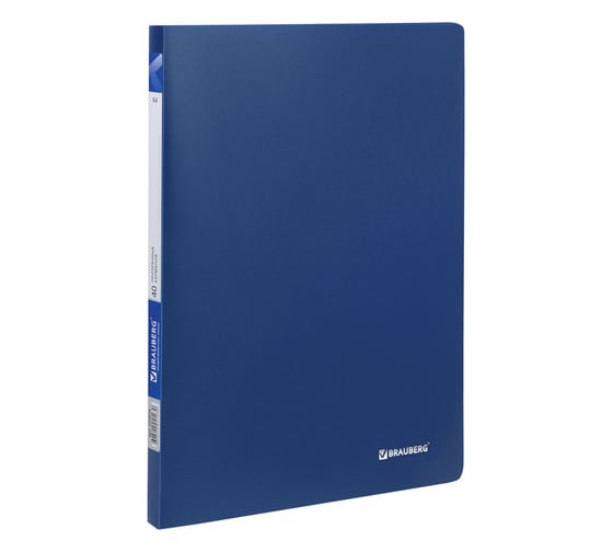 Папка BRAUBERG 40 вкладышей Office синяя 0.6 мм 5 шт 222634