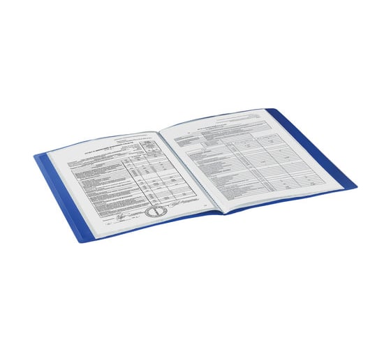 Папка BRAUBERG 40 вкладышей Office синяя 0.6 мм 5 шт 222634