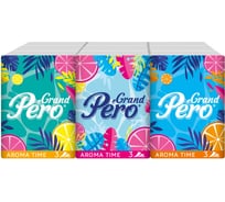 Платочки бумажные GrandPero aroma 3 слоя, 7 листов х 12 штук 3569