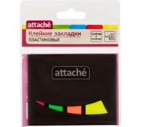 Пластиковые клейкие закладки 96 шт в упаковке Attache книжка 4 цвета по 25 листов 12х45 мм + 25х45мм 874308