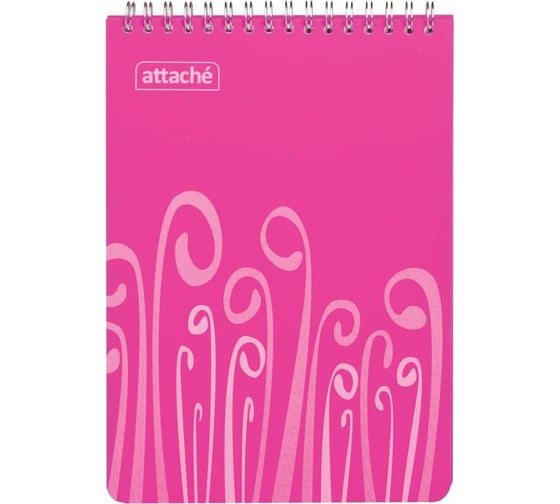 Блокнот Attache А5, пласт обл, 80л, FANTASY, розовый 309369