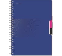 Бизнес-тетрадь Attache А4, 140л, клетка, спираль, пластиковая закладка, 2 разделителя DIGITAL синий 876747 1059955