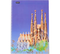 Бизнес-тетрадь Attache Selection А4, 96л, клетка, греб, ламинированная обложка Travel Spain 1061707