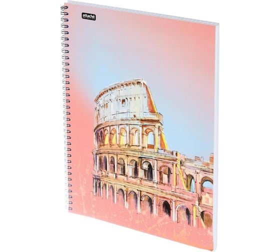 Бизнес-тетрадь Attache Selection А4, 96л, клетка, греб, ламинированная обл. Travel Italy 1061706