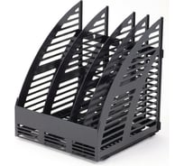 Вертикальный накопитель Attache сборный, 4 отделения, 240 мм, черный 43676