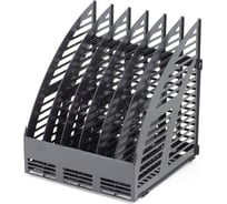 Вертикальный накопитель Attache сборный, 6 отделений, 240 мм, черный 145951