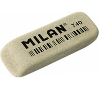 Каучуковый ластик для стирания чернил 40 шт в упаковке Milan 740 серый 973185