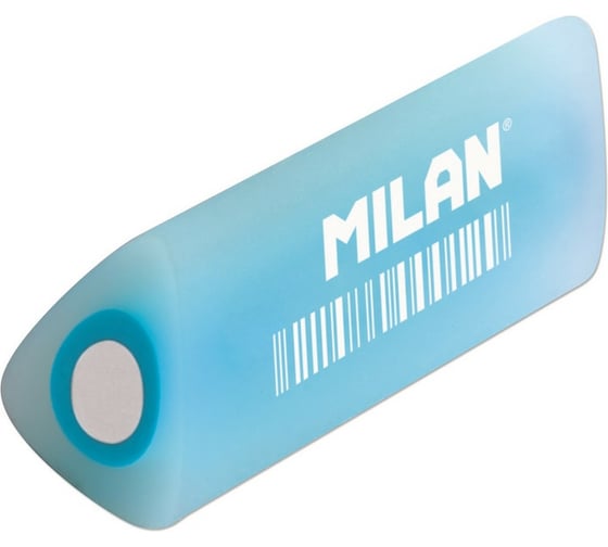 Пластиковый треугольный ластик 30 шт в упаковке Milan PPMF30 полупрозрачный голубой 973233 1