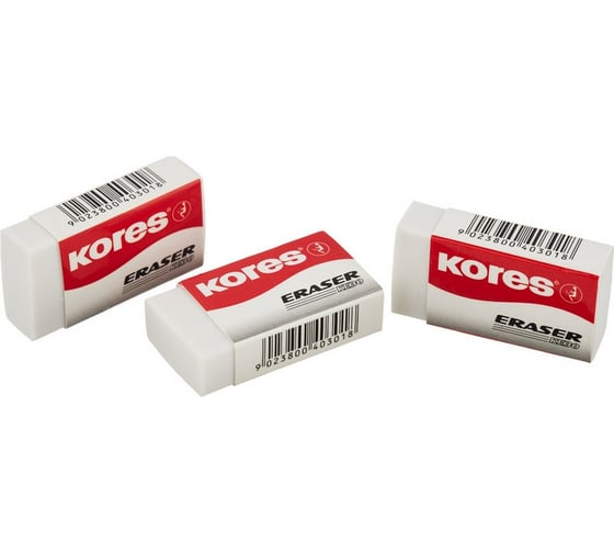 Ластик Kores KE-30 40x21x10 mm, 3 шт 376556