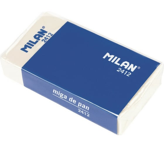 Каучуковый ластик для стирания графита для рисования 12 шт в упаковке Milan 2412 белый 973195 1