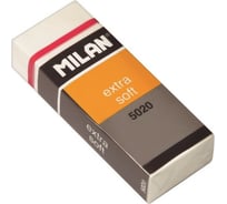 Пластиковый ластик 20 шт в упаковке Milan Extra Soft 5020 белый 973209