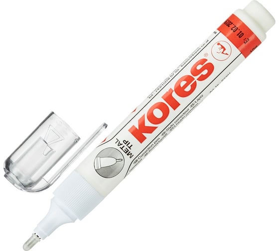 Корректирующая ручка 40 шт в упаковке Kores Metal Tip 10 г 8 мл металлический наконечник 83318/83301 5436