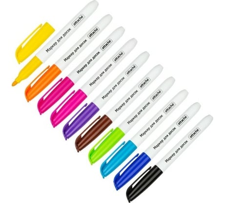 Набор маркеров для досок Attache 1-3 мм 10 цветов, 10 шт 958561