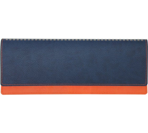 Недатированный планинг Attache Bizon синий+оранжевый, оранжевая прострочка, 340x130 мм, 57 л 852895