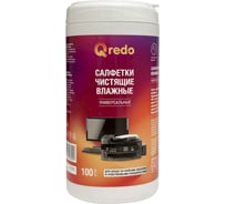 Чистящие влажные универсальные салфетки QREDO 100 шт., в тубе *12 41-4404
